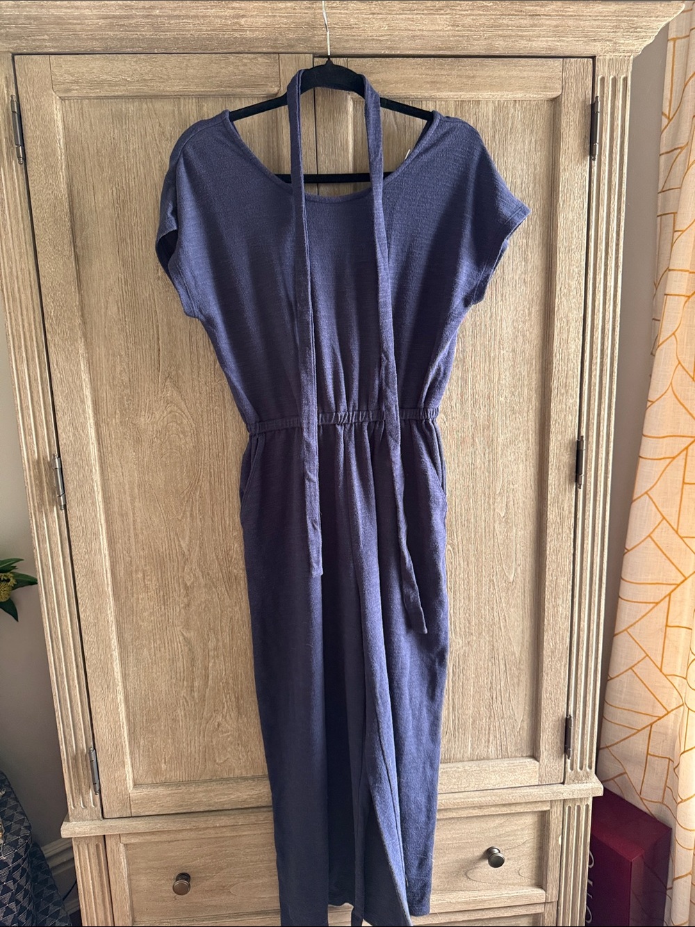 Old Navy Women's Navy Blue Tie-Waist Casual Jumpsuit